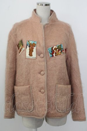 画像: PINK HOUSE / くまさんワッペンファージャケット  ピンク T-26-01-26-027-LO-JA-SA-ZT