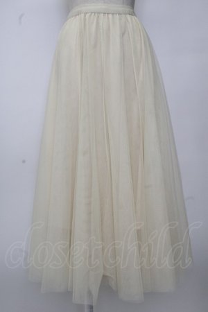 画像: axes femme / ロングチュールスカート M アイボリー T-26-01-26-028-AX-SK-SA-ZT