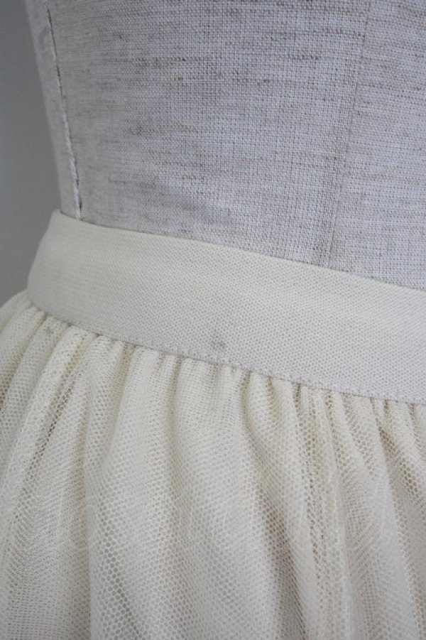 画像3: axes femme / ロングチュールスカート M アイボリー T-26-01-26-028-AX-SK-SA-ZT (3)