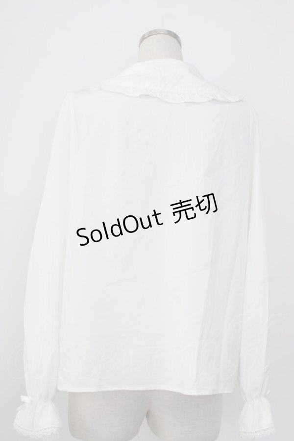 画像2: m petit by misako / AM マルエリフリルブラウス L 白 T-26-01-26-003-LO-BL-SA-ZT (2)