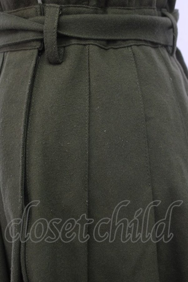 画像3: F&A / ベルト付きプリーツスカート  グリーン T-26-01-26-033-LO-SK-SA-ZT (3)
