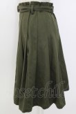 画像4: F&A / ベルト付きプリーツスカート  グリーン T-26-01-26-033-LO-SK-SA-ZT (4)