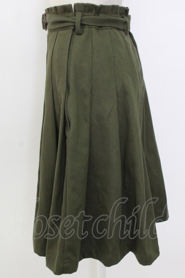 画像4: F&A / ベルト付きプリーツスカート  グリーン T-26-01-26-033-LO-SK-SA-ZT (4)