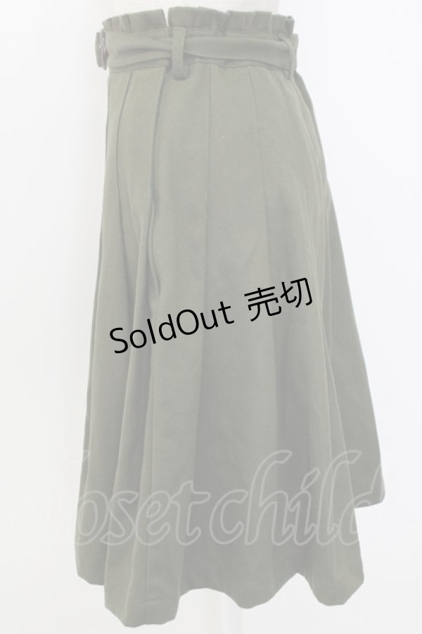 画像4: F&A / ベルト付きプリーツスカート  グリーン T-26-01-26-033-LO-SK-SA-ZT (4)