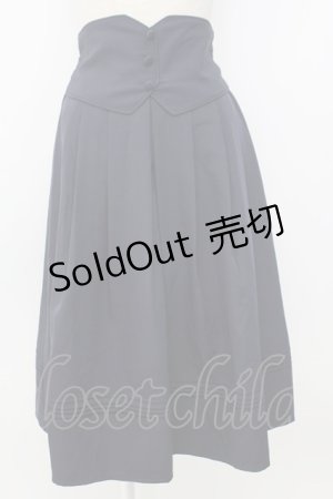 画像: axes femme / ベルト付風スカート  ネイビー T-26-01-26-034-AX-SK-SA-ZT