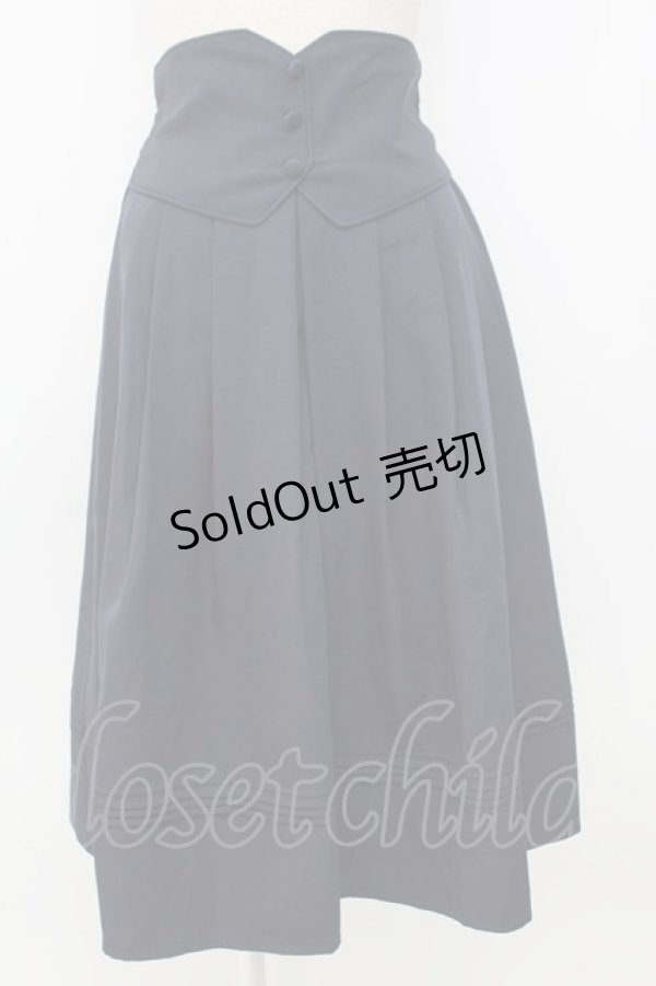 画像1: axes femme / ベルト付風スカート  ネイビー T-26-01-26-034-AX-SK-SA-ZT (1)