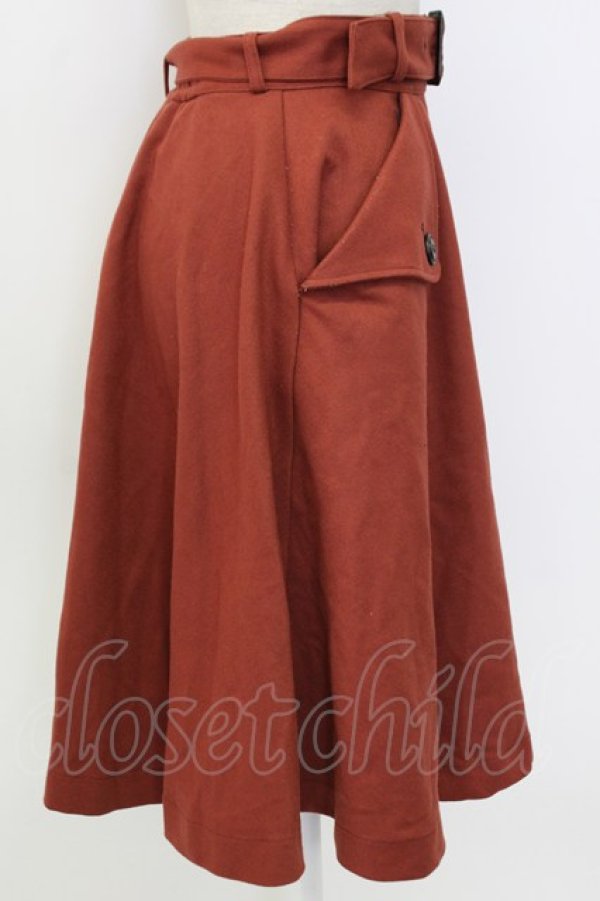 画像3: F&A / サイドボタンポケットスカート  ブラウン T-26-01-26-035-LO-SK-SA-ZT (3)