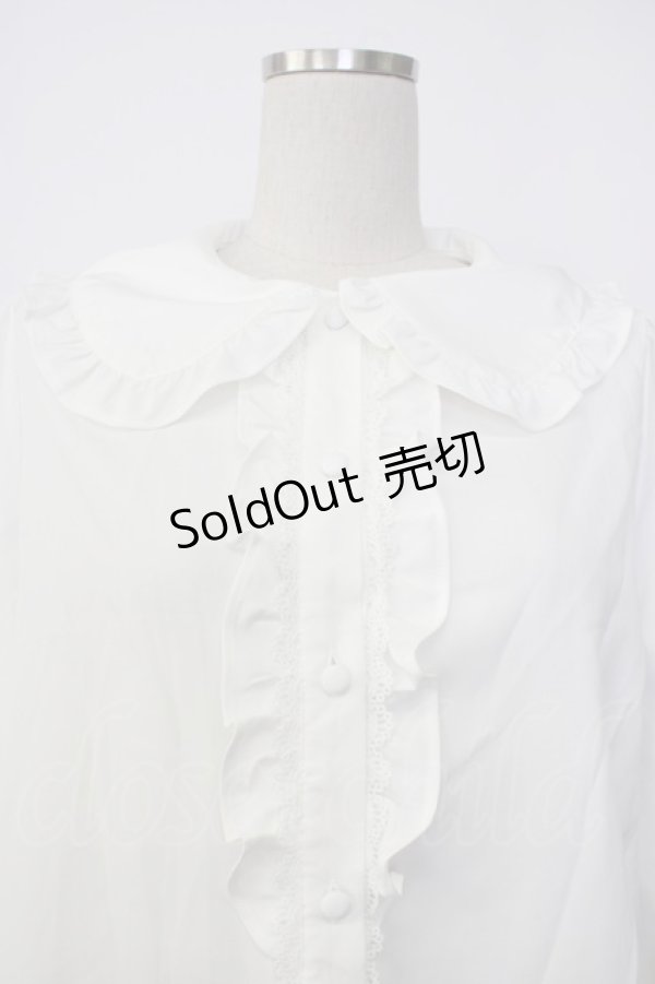 画像4: m petit by misako / AM マルエリフリルブラウス L 白 T-26-01-26-003-LO-BL-SA-ZT (4)