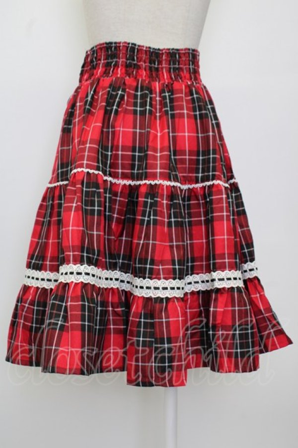 画像2: Eri Aino's Collection / シャーロットの水曜日スカート S 赤チェック T-26-01-26-036-LO-SK-SA-ZT (2)