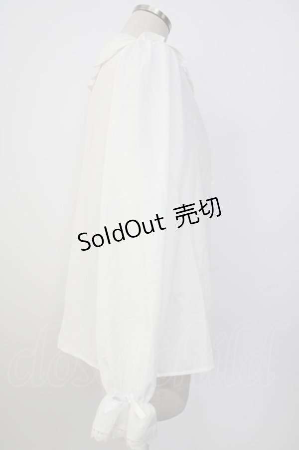 画像5: m petit by misako / AM マルエリフリルブラウス L 白 T-26-01-26-003-LO-BL-SA-ZT (5)