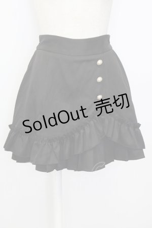 画像: axes femme POETIQUE / フリルショートパンツ  黒 T-26-01-26-039-AX-PA-SA-ZT