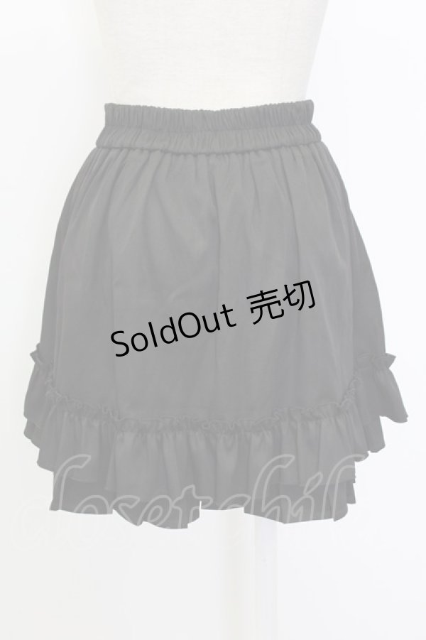 画像2: axes femme POETIQUE / フリルショートパンツ  黒 T-26-01-26-039-AX-PA-SA-ZT (2)