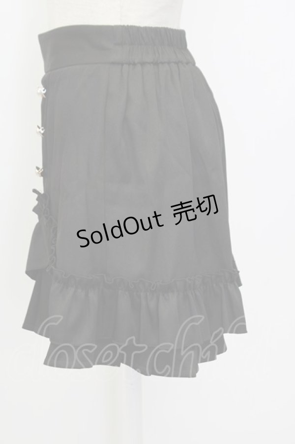 画像3: axes femme POETIQUE / フリルショートパンツ  黒 T-26-01-26-039-AX-PA-SA-ZT (3)