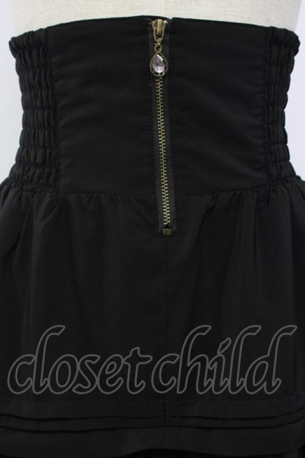 画像4: axes femme POETIQUE / ハイウエストティアードスカート  黒 T-26-01-26-040-AX-SK-SA-ZT (4)