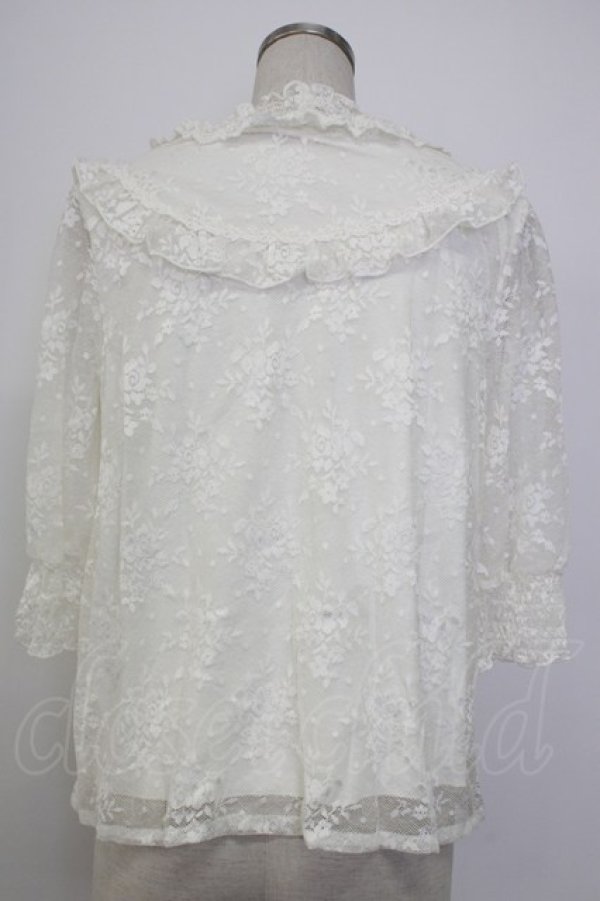 画像2: axes femme / アンティーク風レーストップス  ホワイト T-26-01-26-001-AX-TO-SA-ZT (2)