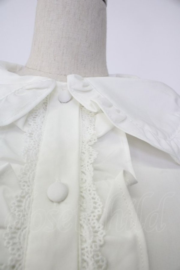 画像7: m petit by misako / AM マルエリフリルブラウス L 白 T-26-01-26-003-LO-BL-SA-ZT (7)