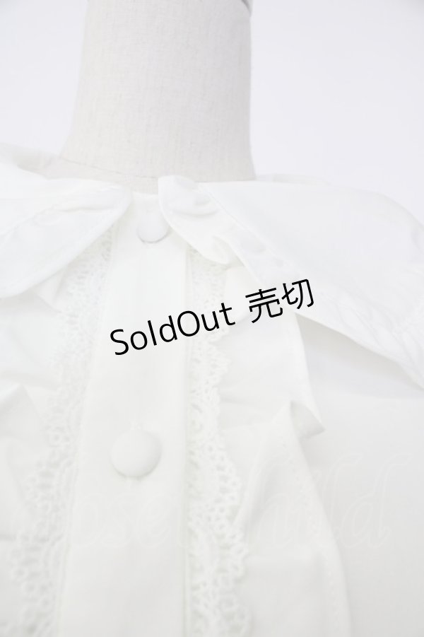 画像7: m petit by misako / AM マルエリフリルブラウス L 白 T-26-01-26-003-LO-BL-SA-ZT (7)
