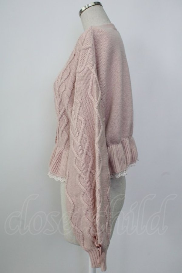 画像3: MA*RS / パールボタンニットカーディガン  ピンク T-26-01-26-005-EL-TO-SA-ZT (3)