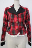 画像1: Eri Aino's Collection / シャーロットの水曜日ジャケット S 赤チェック T-26-01-26-006-LO-JA-SA-ZT (1)