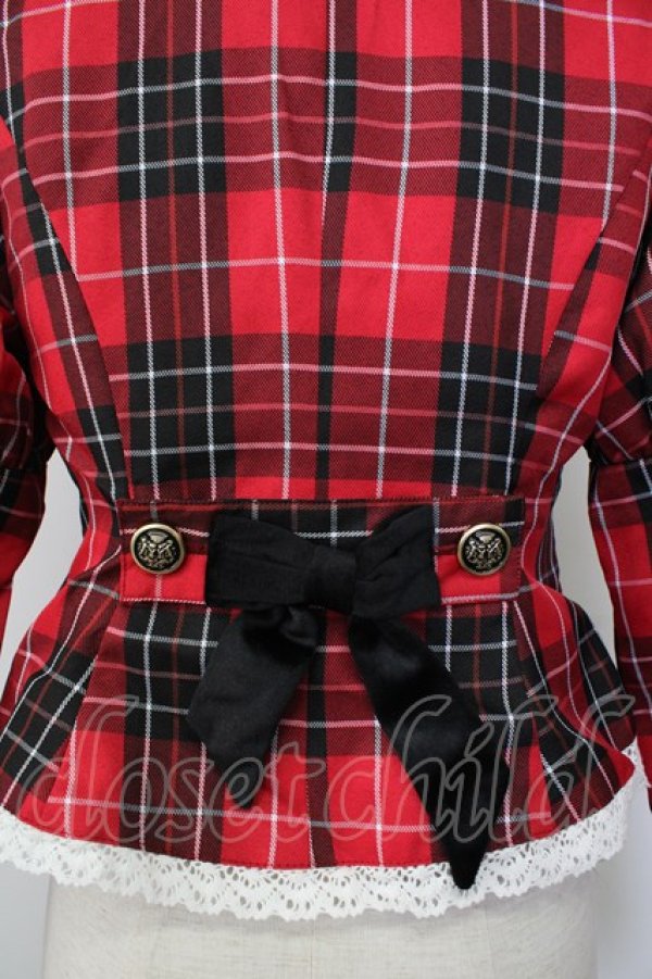 画像4: Eri Aino's Collection / シャーロットの水曜日ジャケット S 赤チェック T-26-01-26-006-LO-JA-SA-ZT (4)