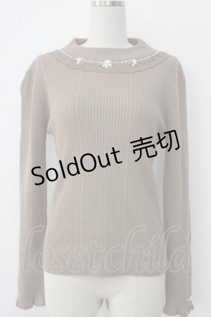 画像: axes femme / バラボトルネックニットプルオーバー  ブラウン T-26-01-26-007-AX-TO-SA-ZT561