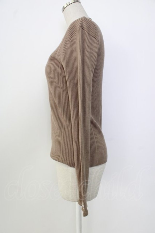 画像4: axes femme / バラボトルネックニットプルオーバー  ブラウン T-26-01-26-007-AX-TO-SA-ZT (4)