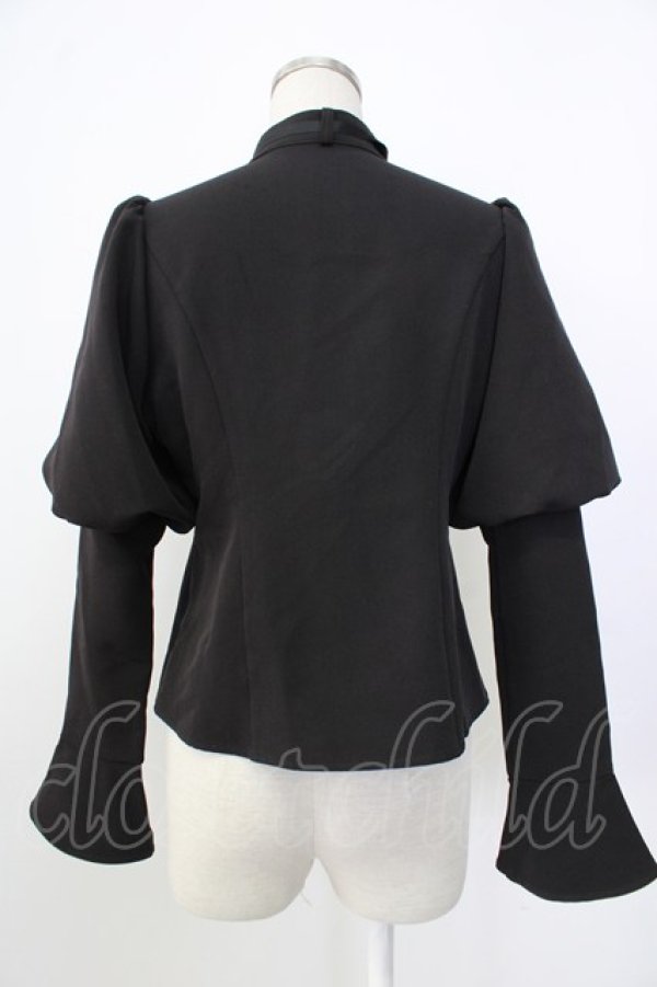 画像2: EATME / マトンスリーブブラウス  黒 T-26-01-26-009-LO-BL-SA-ZT (2)