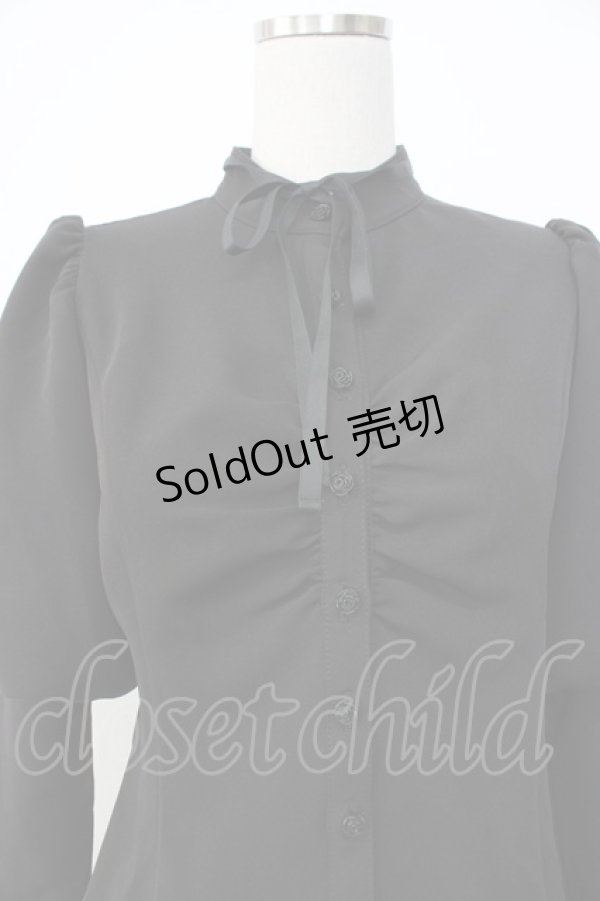 画像4: EATME / マトンスリーブブラウス  黒 T-26-01-26-009-LO-BL-SA-ZT (4)