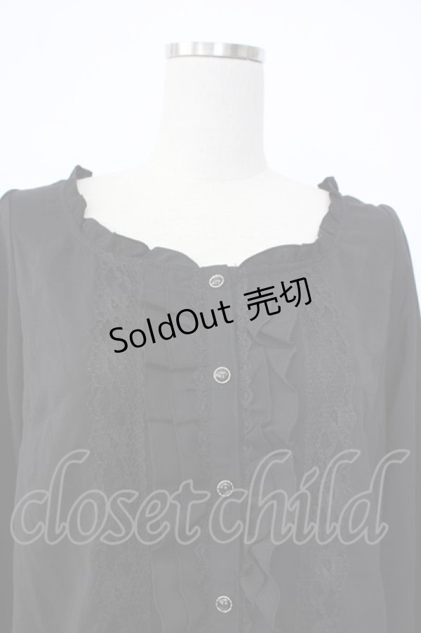 画像5: axes femme / 20th/フリルブラウス  ブラック T-26-01-26-012-AX-BL-SA-ZT561 (5)