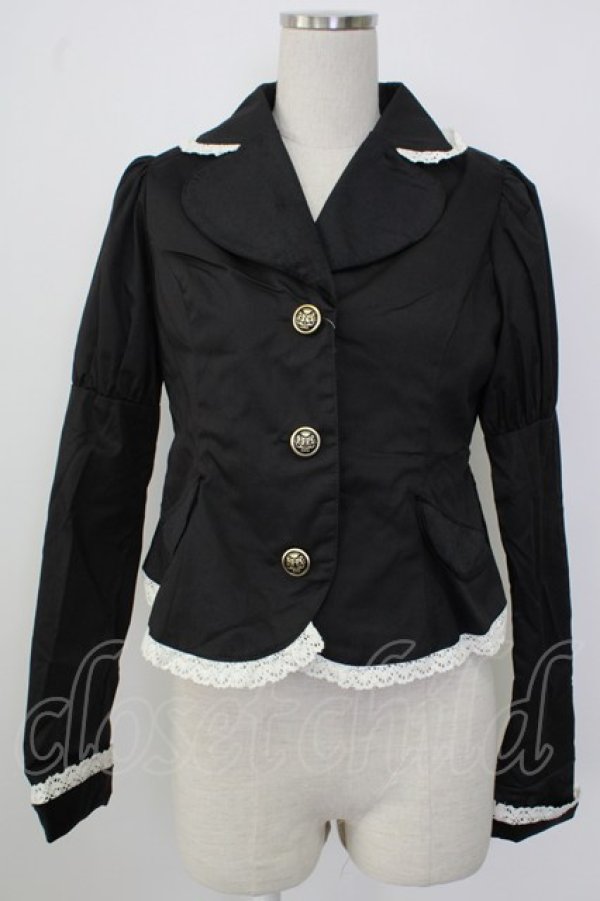 画像1: Eri Aino's Collection / シャーロットの水曜日ジャケット S 黒 T-26-01-26-015-LO-JA-SA-ZT (1)