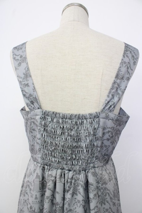 画像3: m petit by misako / NINA'Sトワルドジュイジャンパースカート L グレー T-26-01-26-018-LO-OP-SA-ZT (3)