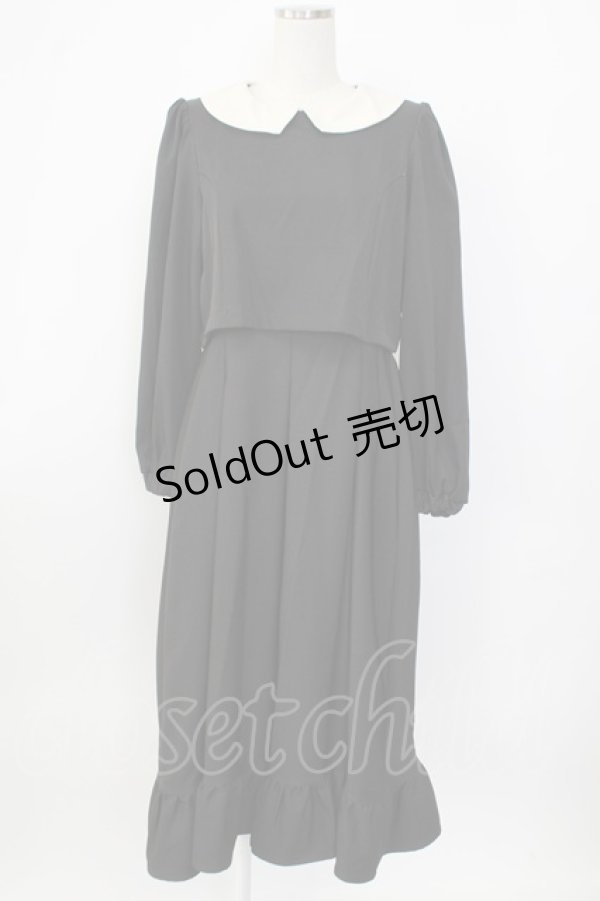 画像1: m petit by misako / サンリオキャラクターズコラボ クロミワッペン付きワンピース M 黒 T-26-01-26-019-LO-OP-SA-ZT (1)