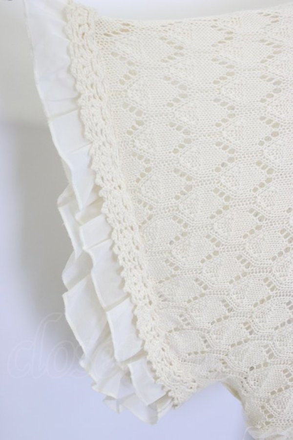 画像4: axes femme / チュール重ね透かし編みボレロ M アイボリー T-26-01-27-002-AX-TO-SA-ZT (4)