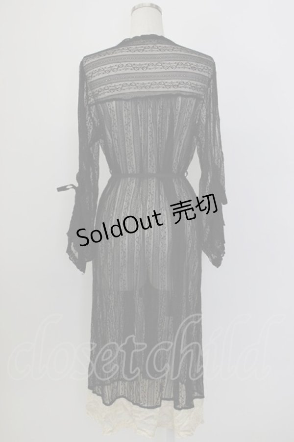 画像2: axes femme / リュクスレースガウン  ブラック T-26-01-27-003-AX-TO-SA-ZT561 (2)