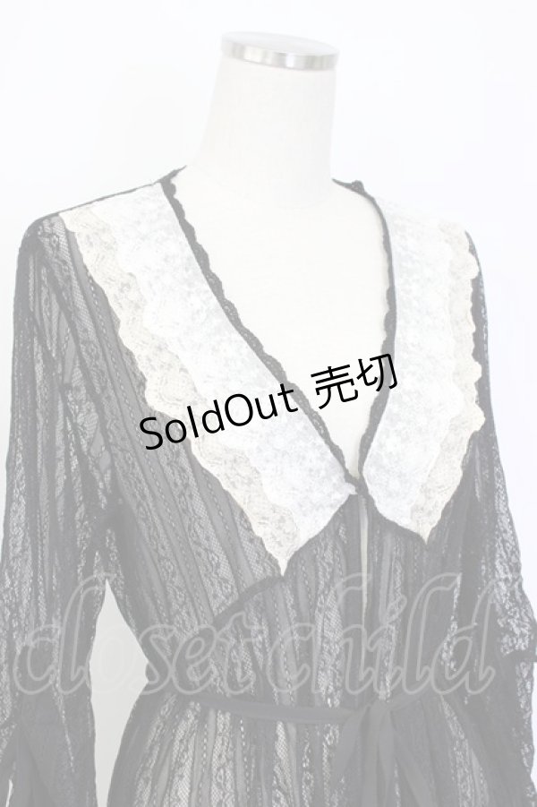 画像3: axes femme / リュクスレースガウン  ブラック T-26-01-27-003-AX-TO-SA-ZT561 (3)