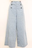 画像1: axes femme / サス付ダブルボタンデニムパンツ M ライトブルー T-26-01-27-004-AX-PA-SA-ZT (1)