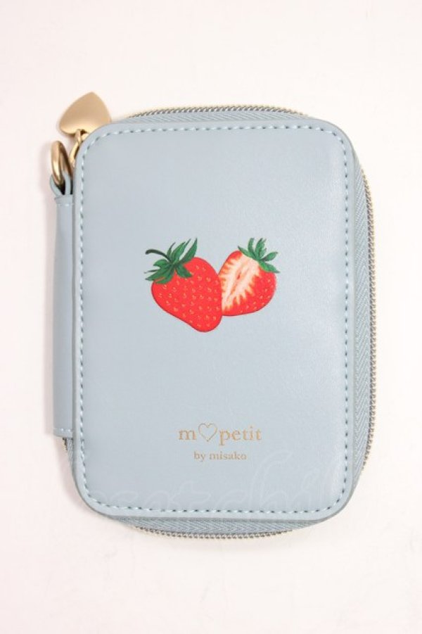 画像1: m petit by misako / ミラー付ポーチ  青 T-26-01-28-025-0-ZA-SA-ZT (1)