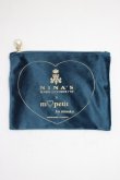 画像1: m petit by misako / NINA'Sベロアポーチ  青 T-26-01-28-026-LO-ZA-SA-ZT (1)