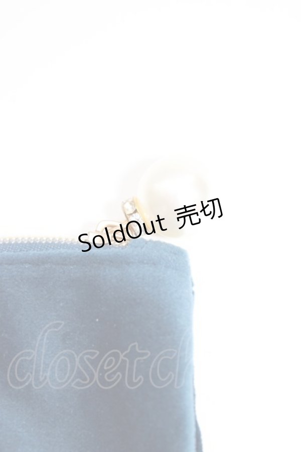 画像3: m petit by misako / NINA'Sベロアポーチ  青 T-26-01-28-026-LO-ZA-SA-ZT (3)