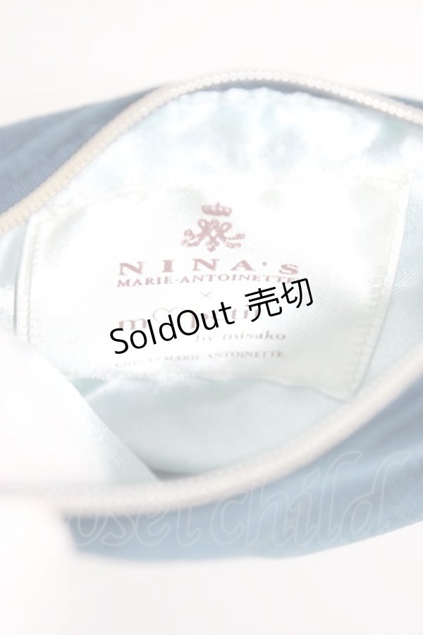 画像4: m petit by misako / NINA'Sベロアポーチ  青 T-26-01-28-026-LO-ZA-SA-ZT (4)