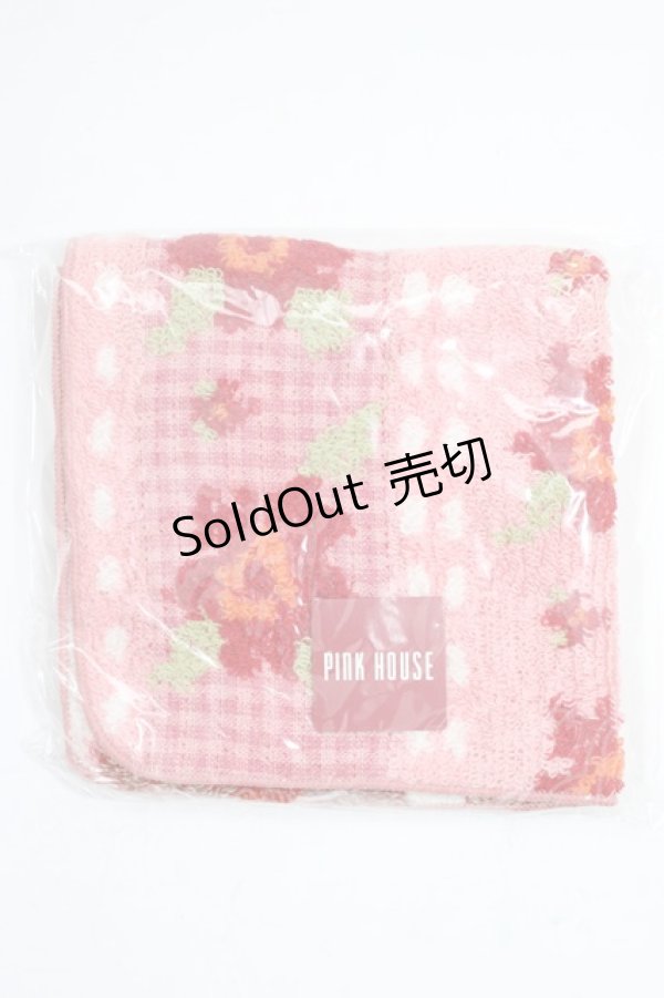 画像1: PINK HOUSE / ハンドタオル  ピンク赤 T-26-01-28-029-LO-ZA-SA-ZT (1)