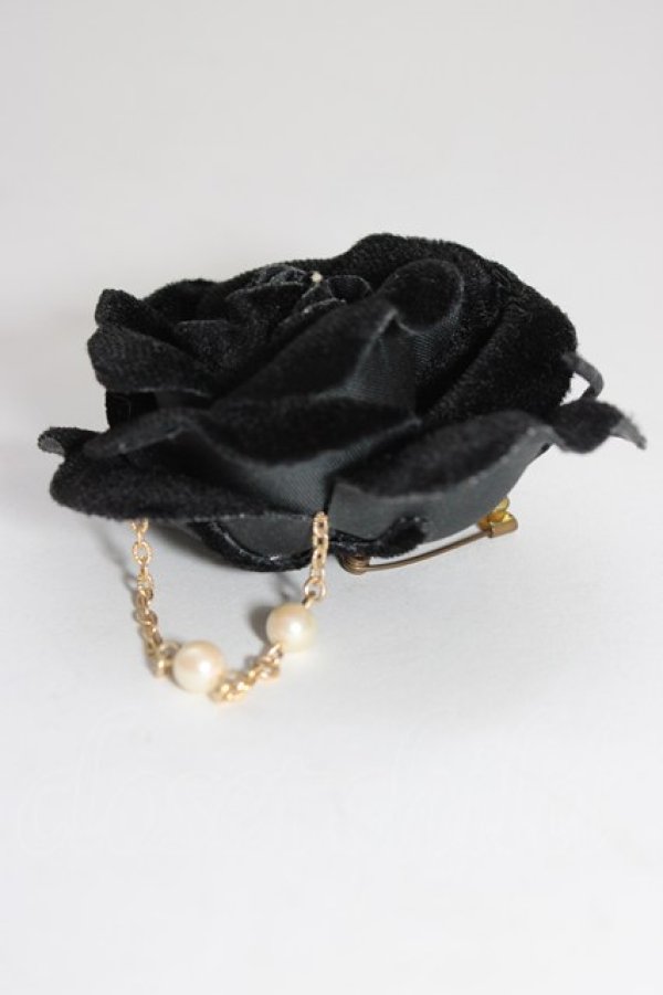 画像2: INGEBORG / コサージュ  バラ黒チェーン T-26-01-28-033-0-ZA-SA-ZT (2)