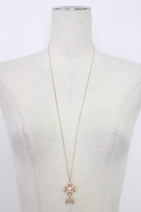 画像1: m petit by misako / TT*AMリボンパールネックレス  ゴールド T-26-01-28-035-LO-AC-SA-ZT (1)