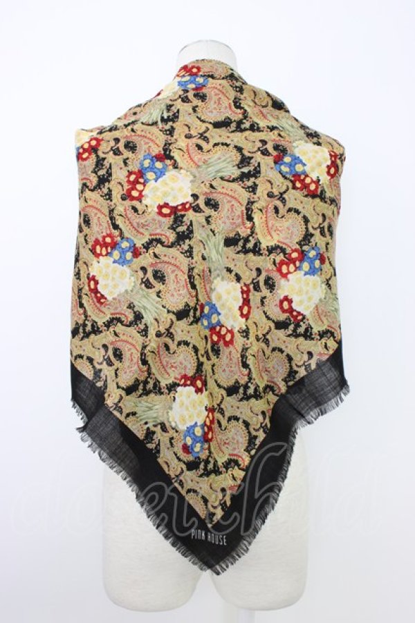 画像2: PINK HOUSE / ペイズリー総柄大判ストール   T-26-01-28-038-LO-ZA-SA-ZT (2)