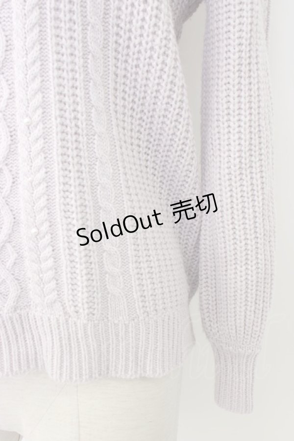 画像4: axes femme / 編み下げニットトップス  ピンクＸ白 T-26-01-28-004-AX-TO-SA-ZT (4)