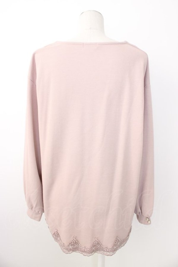 画像2: axes femme / 裾レーストップス  ピンク T-26-01-28-001-AX-TO-SA-ZT (2)