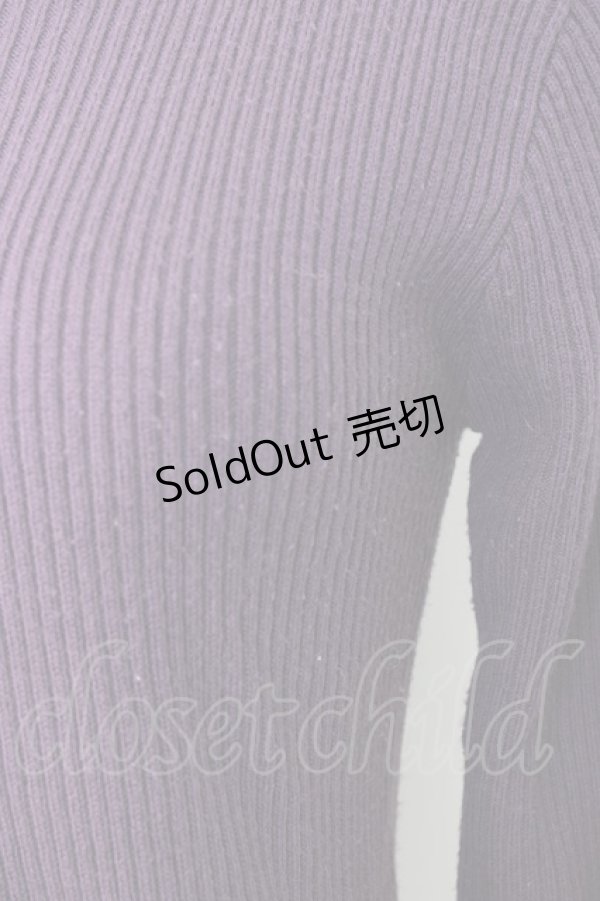 画像4: axes femme / バラボトルネックリブプルオーバー  紫 T-26-01-28-005-AX-TO-SA-ZT (4)