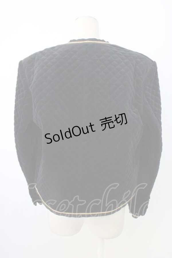 画像2: PINK HOUSE / キルティングノーカラージャケット  ブラック T-26-01-28-008-LO-JA-SA-ZT (2)