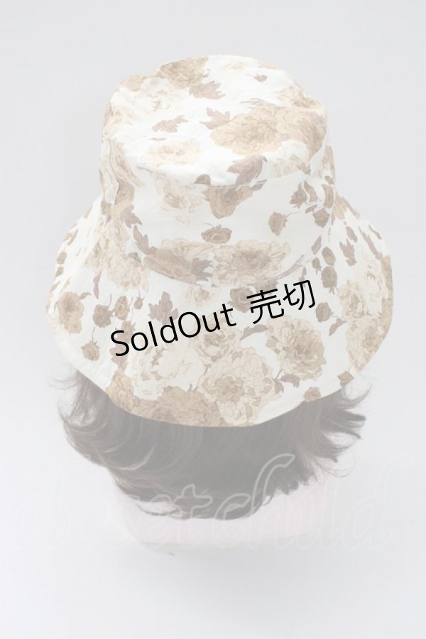 画像3: PINK HOUSE / フラワープリントハット  白Ｘブラウン T-26-01-28-016-LO-AC-SA-ZT (3)