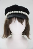 画像2: Princess Melody / レースパールキャップ  黒Ｘ白 T-26-01-28-018-EL-AC-SA-ZT (2)